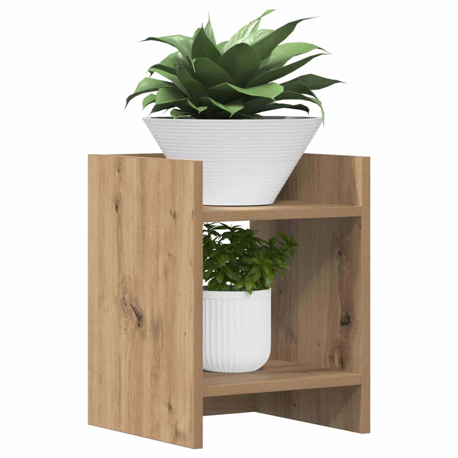 vidaXL Plant Stand 2 pcs Artisan Oak 30 x 30 x 40 cm Engineered Wood 3