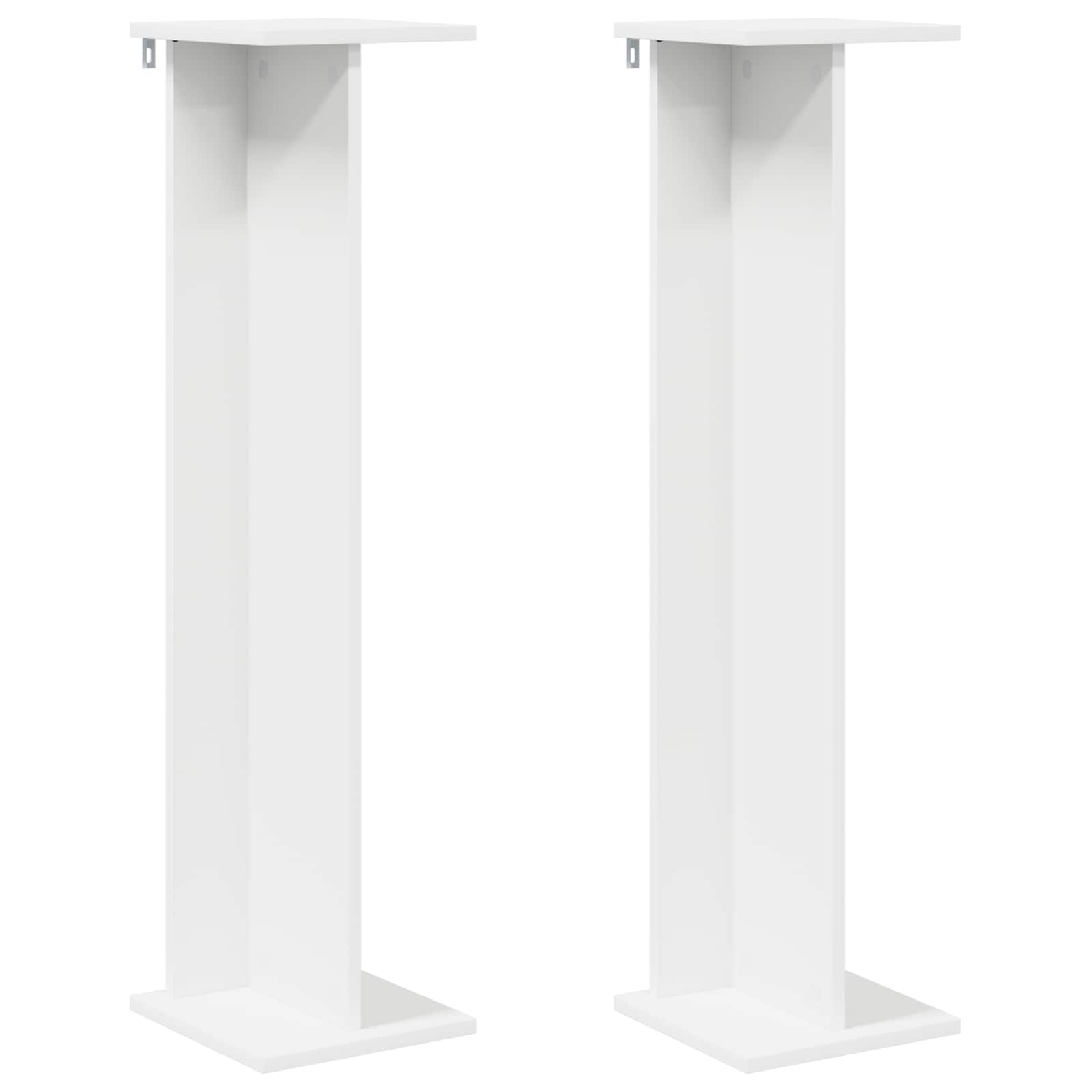 vidaXL Plant Stand 2 pcs White 25 x 25.5 x 100.5 cm Engineered Wood 2