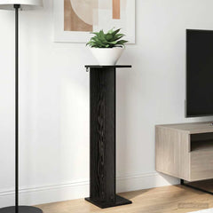 vidaXL Plant Stand 2 pcs Black Oak 25 x 25.5 x 100.5 cm 1