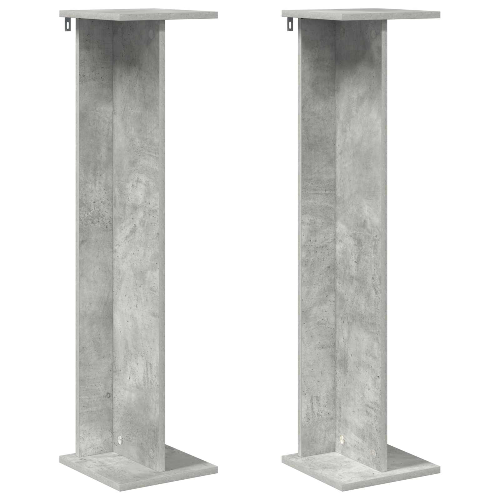 vidaXL Plant Stand 2 pcs Concrete Grey 25 x 25.5 x 100.5 cm 2