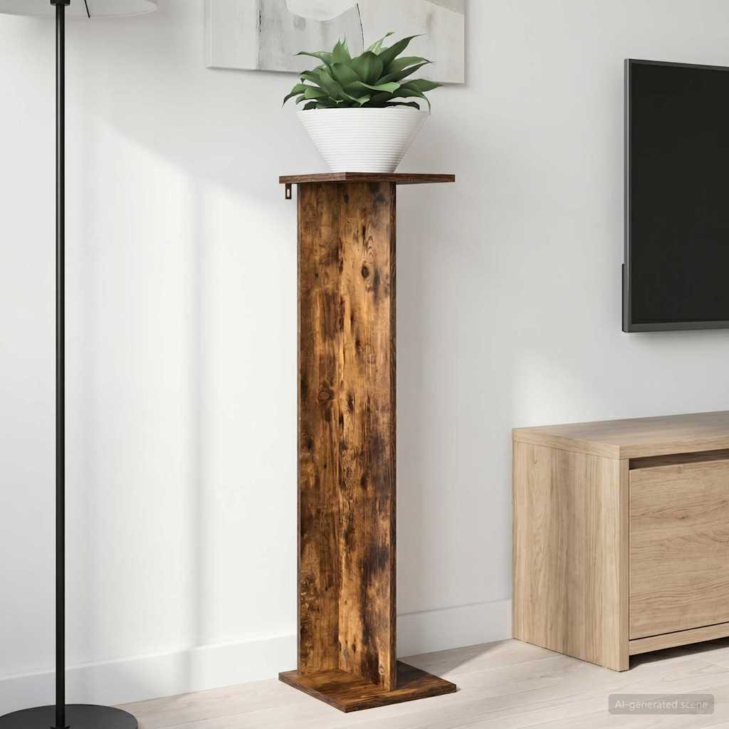 vidaXL Plant Stand 2 pcs Smoked Oak 25 x 25.5 x 100.5 cm 1