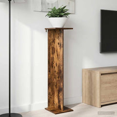 vidaXL Plant Stand 2 pcs Smoked Oak 25 x 25.5 x 100.5 cm 1