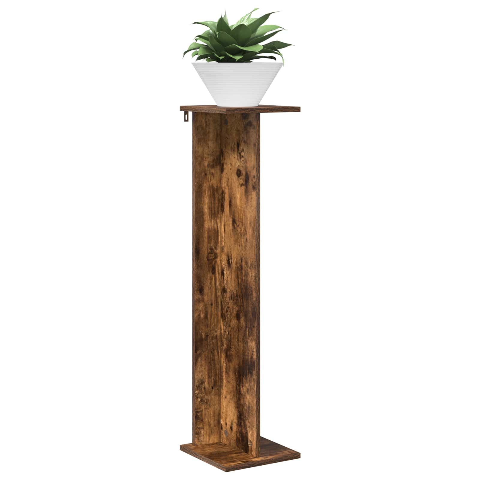 vidaXL Plant Stand 2 pcs Smoked Oak 25 x 25.5 x 100.5 cm 3