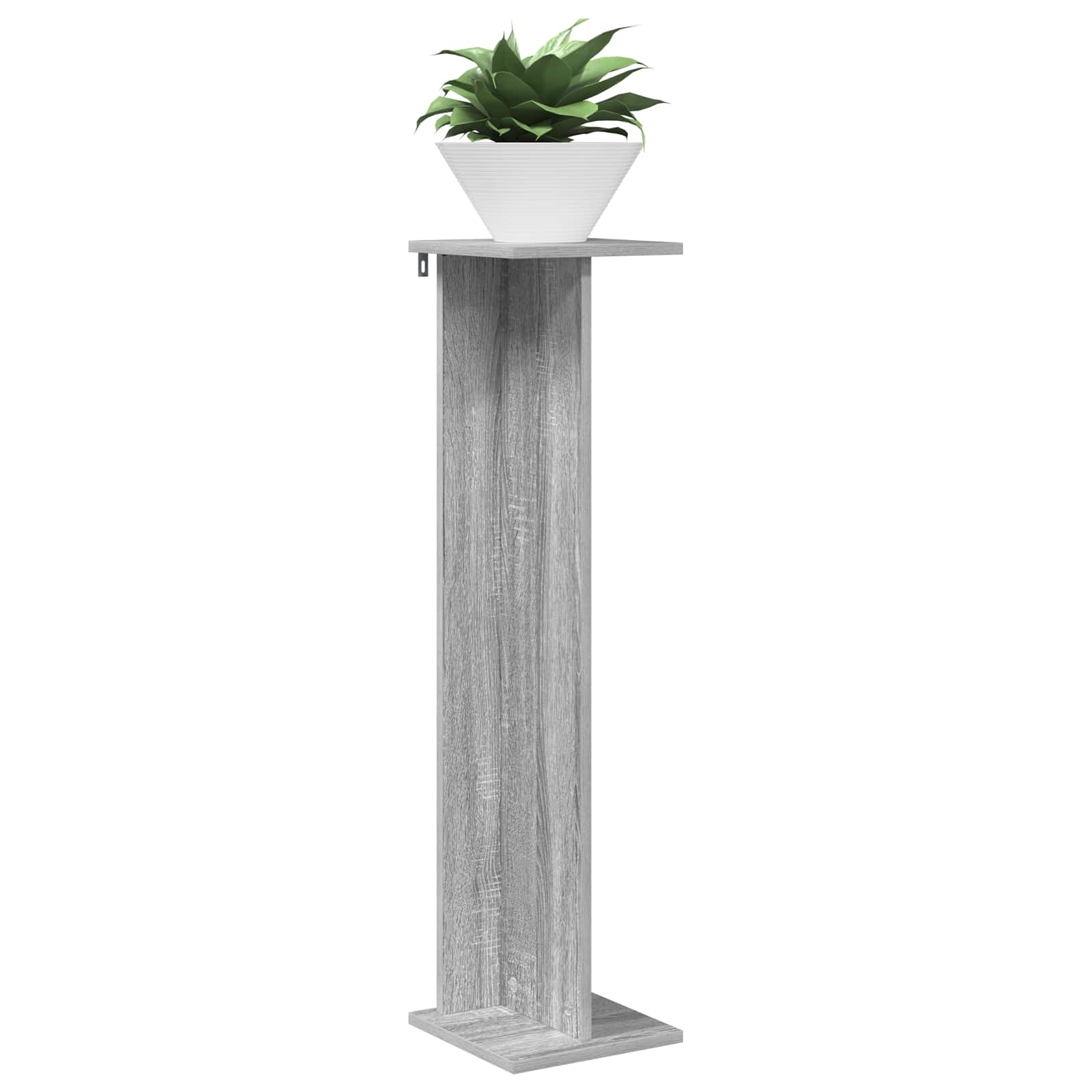 vidaXL Plant Stand 2 pcs Grey Sonoma 25 x 25.5 x 100.5 cm 3