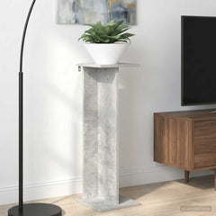 vidaXL Plant Stand 2 pcs Concrete Grey 25 x 25.5 x 80.5 cm 4