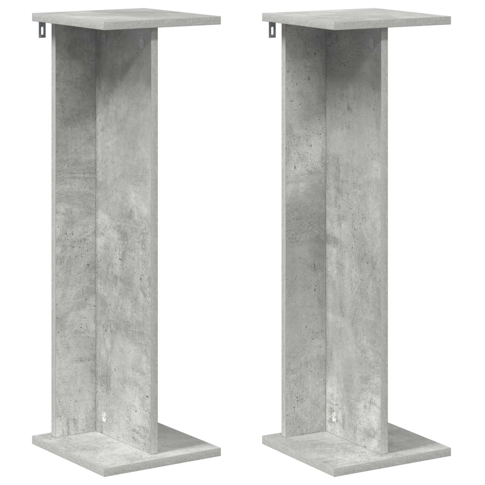 vidaXL Plant Stand 2 pcs Concrete Grey 25 x 25.5 x 80.5 cm 2