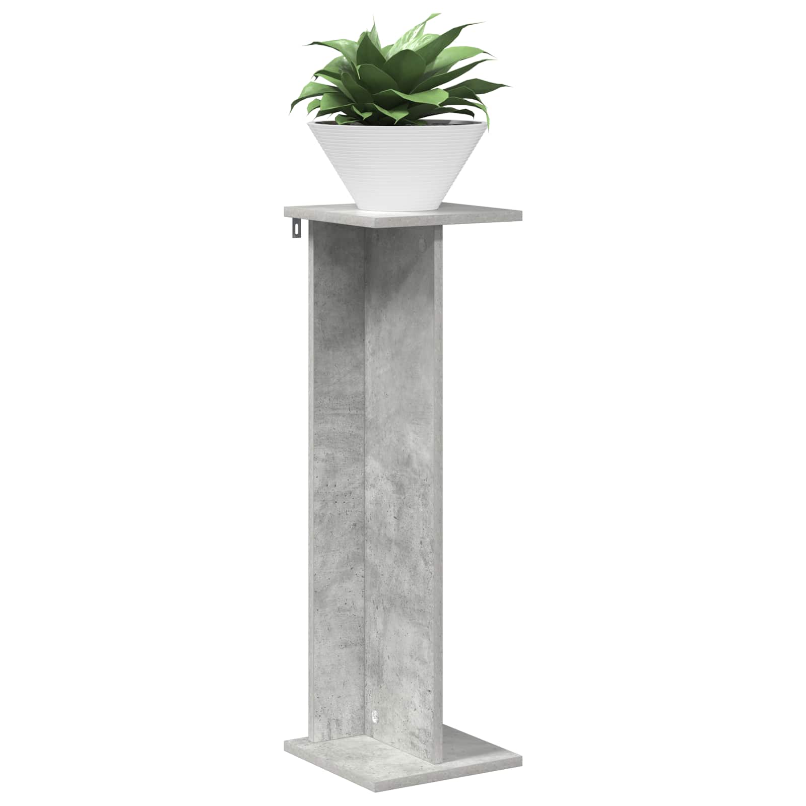 vidaXL Plant Stand 2 pcs Concrete Grey 25 x 25.5 x 80.5 cm 3