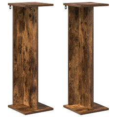 vidaXL Plant Stand 2 pcs Smoked Oak 25 x 25.5 x 80.5 cm 2