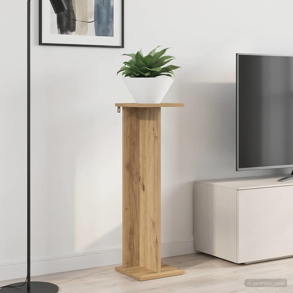 vidaXL Plant Stand 2 pcs Artisan Oak 25 x 25.5 x 80.5 cm 1