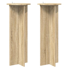 vidaXL Plant Stand 2 pcs Sonoma Oak Ø40 x 100 cm Engineered Wood 2