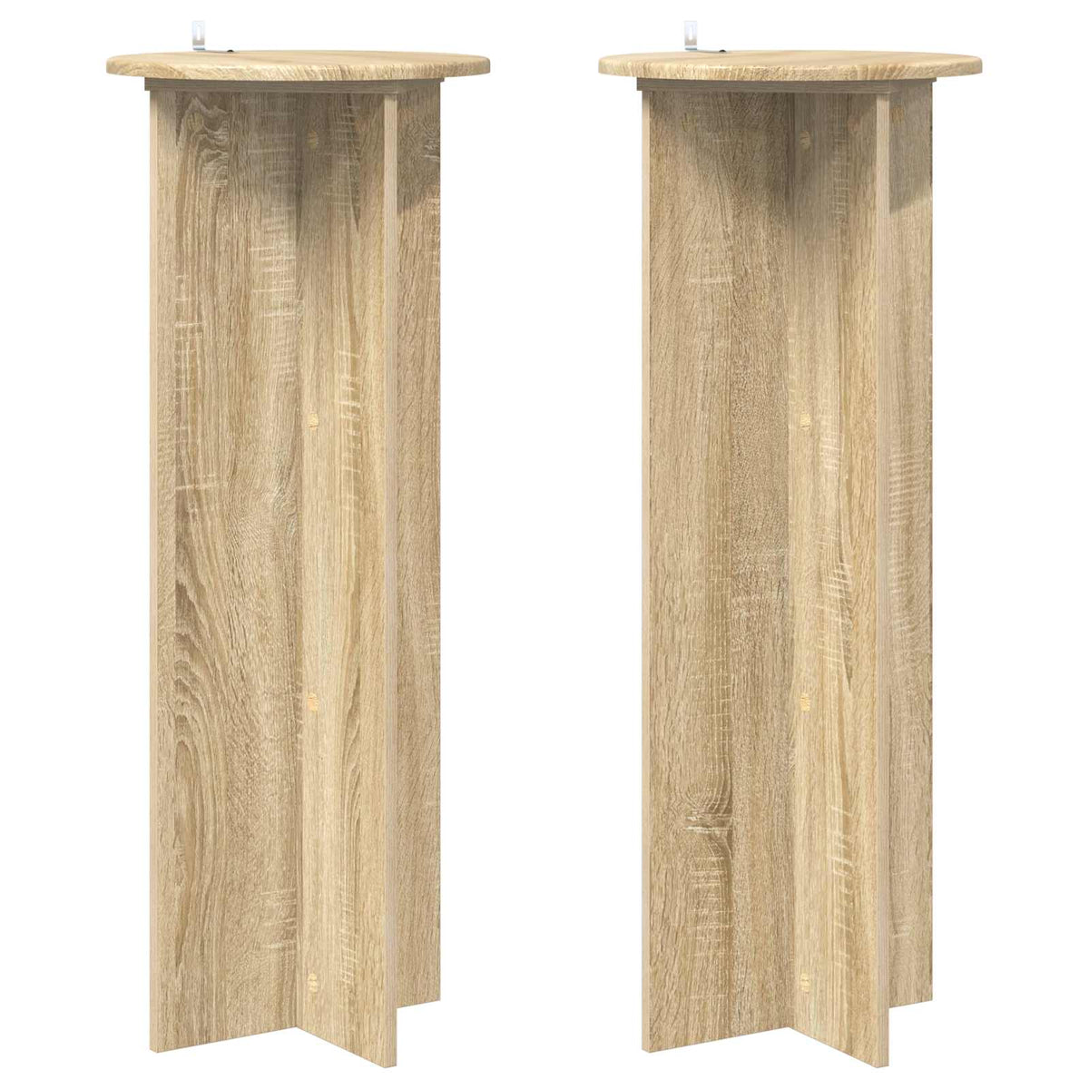 Plant Stand 2 pcs Ø40 100 cm Engineered Wood Width 40 cm Height 100 cm Sonoma oak