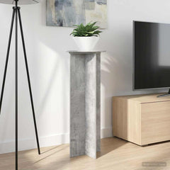 vidaXL Plant Stand 2 pcs Concrete Grey Ø40 x 100 cm Engineered Wood 1