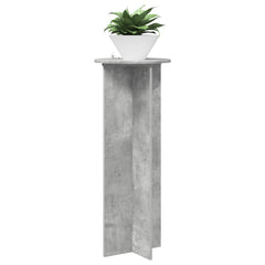 vidaXL Plant Stand 2 pcs Concrete Grey Ø40 x 100 cm Engineered Wood 3