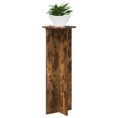 vidaXL Plant Stand 2 pcs Smoked Oak Ø40 x 100 cm Engineered Wood 3