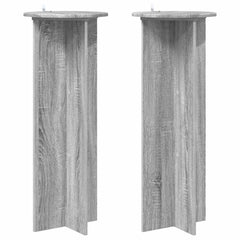 Plant Stand 2 pcs Ø40 100 cm Engineered Wood Width 40 cm Height 100 cm Grey sonoma