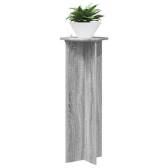 vidaXL Plant Stand 2 pcs Grey Sonoma Ø40 x 100 cm Engineered Wood 3