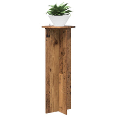 vidaXL Plant Stand 2 pcs Old Wood Ø40 x 100 cm Engineered Wood 3