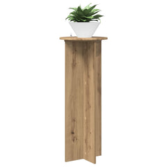 vidaXL Plant Stand 2 pcs Artisan Oak Ø40 x 100 cm Engineered Wood 3