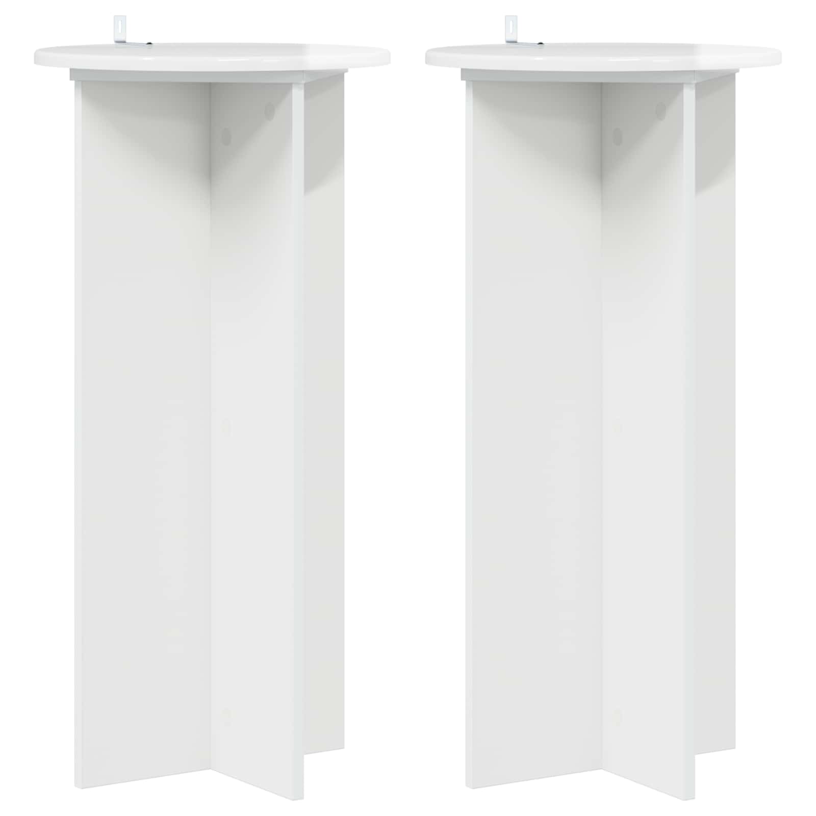 vidaXL Plant Stand 2 pcs High Gloss White 40 x 40 x 80 cm 2
