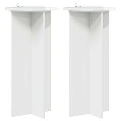 vidaXL Plant Stand 2 pcs High Gloss White 40 x 40 x 80 cm 2