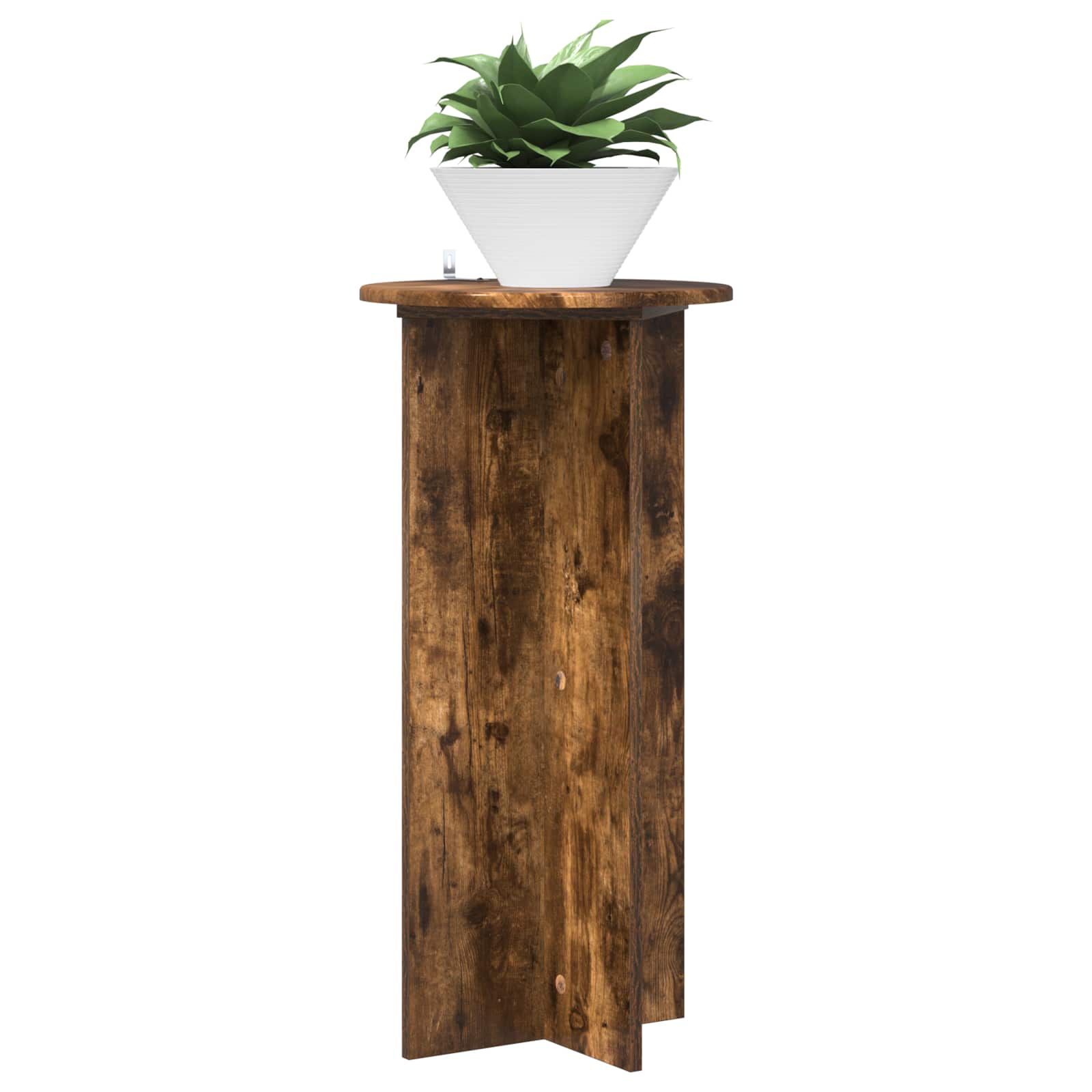 vidaXL Plant Stand 2 pcs Smoked Oak 40 x 40 x 80 cm Engineered Wood 3
