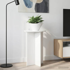 vidaXL Plant Stand 2 pcs High Gloss White Ø40 x 60 cm Engineered Wood 1