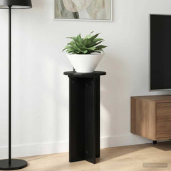 vidaXL Plant Stand 2 pcs Black 29.5 x 29.5 x 60 cm Engineered Wood 1