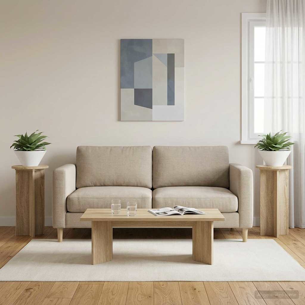 vidaXL Plant Stand 2 pcs Sonoma Oak 29.5 x 29.5 x 60 cm 4