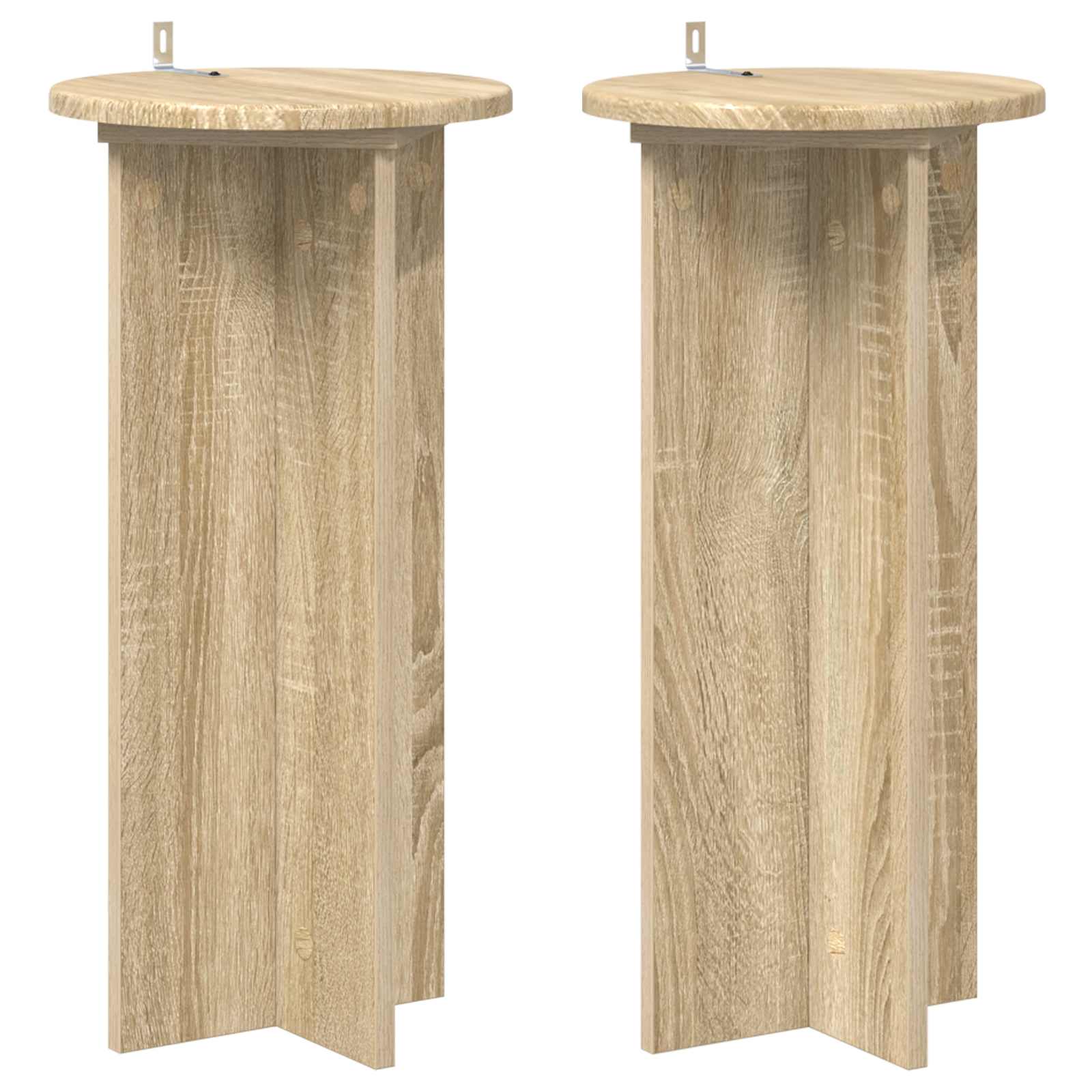 vidaXL Plant Stand 2 pcs Sonoma Oak 29.5 x 29.5 x 60 cm 2