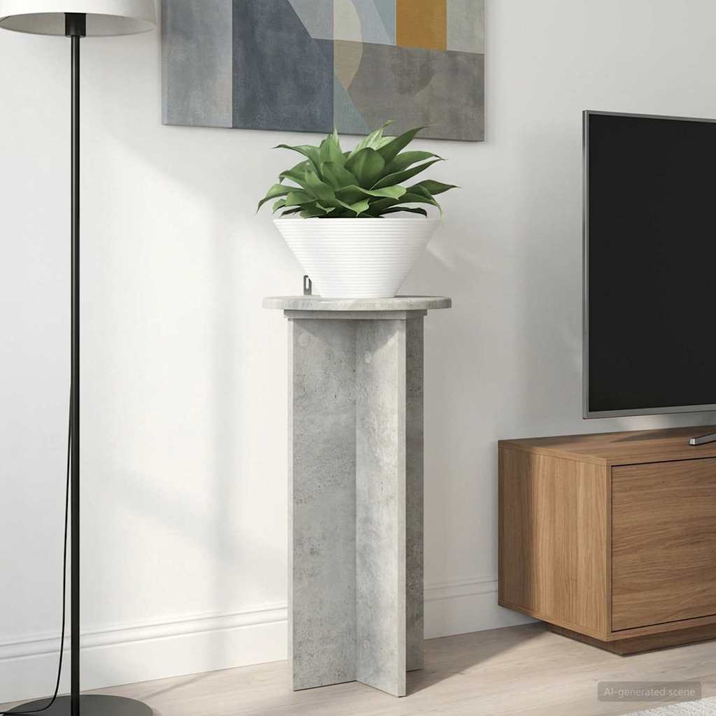 vidaXL Plant Stand 2 pcs Concrete Grey 29.5 x 29.5 x 60 cm 1