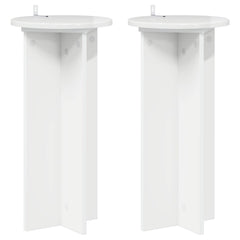 vidaXL Plant Stand 2 pcs High Gloss White 29.5 x 29.5 x 60 cm 2