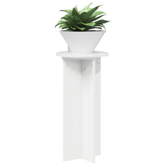 vidaXL Plant Stand 2 pcs High Gloss White 29.5 x 29.5 x 60 cm 3