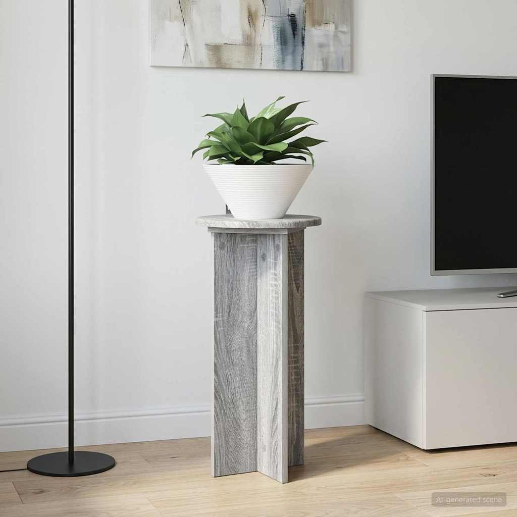 vidaXL Plant Stand 2 pcs Grey Sonoma 29.5 x 29.5 x 60 cm 4