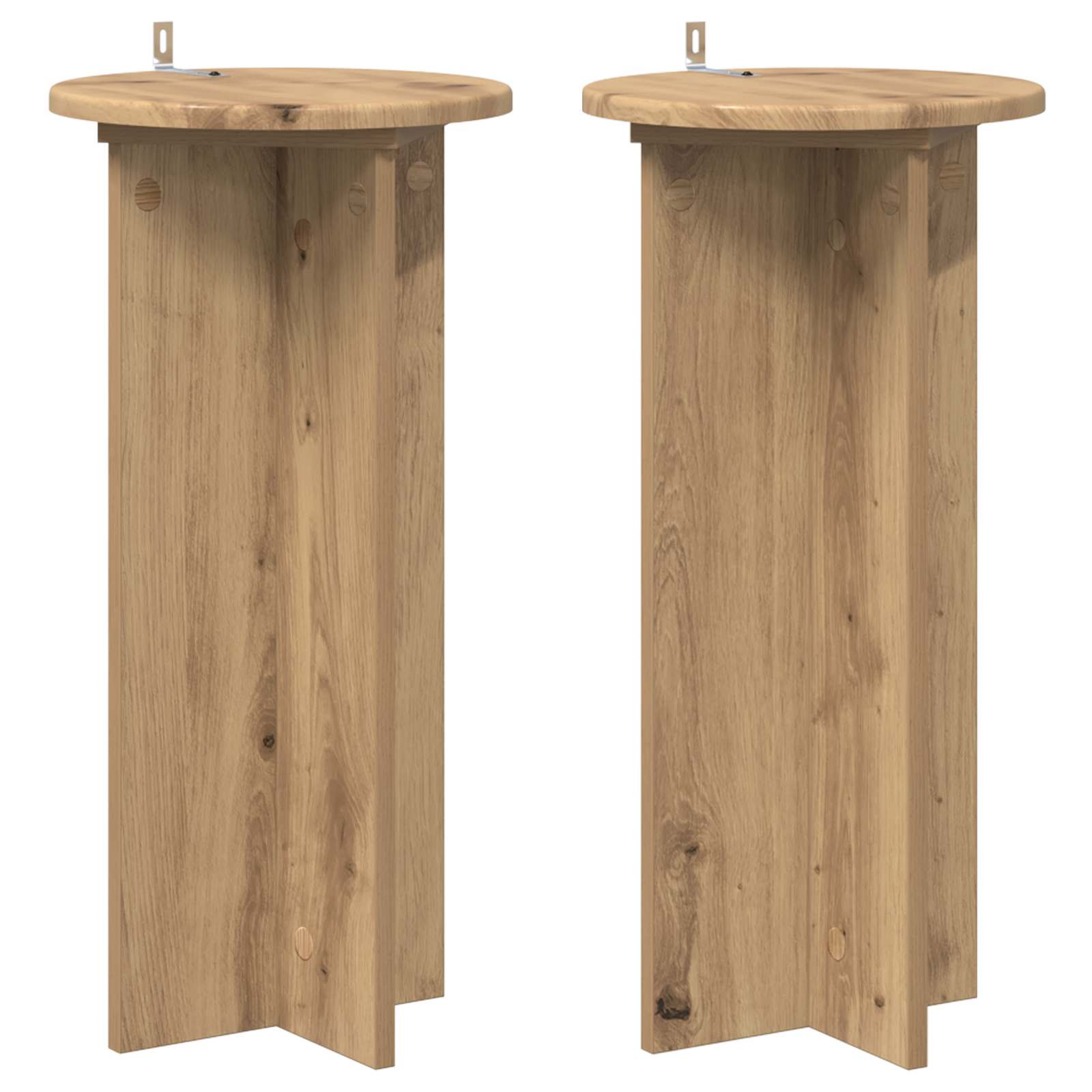 vidaXL Plant Stand 2 pcs Artisan Oak 29.5 x 29.5 x 60 cm 2