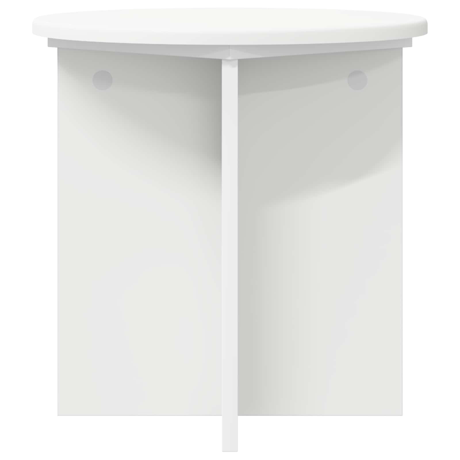 vidaXL Plant Stand 2 pcs White Ø40 x 40 cm Engineered Wood 6
