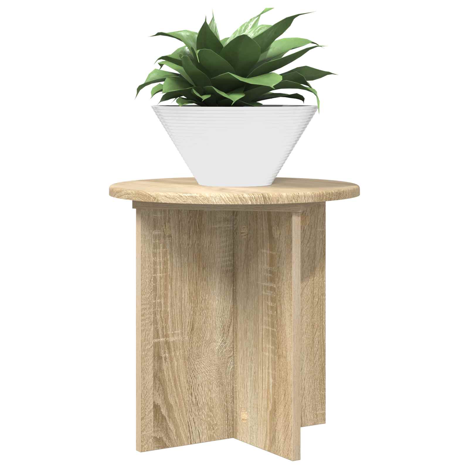 vidaXL Plant Stand 2 pcs Sonoma Oak 40 x 40 x 40 cm Engineered Wood 3