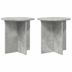 vidaXL Plant Stand 2 pcs Concrete Grey 40 x 40 x 40 cm Engineered Wood 2