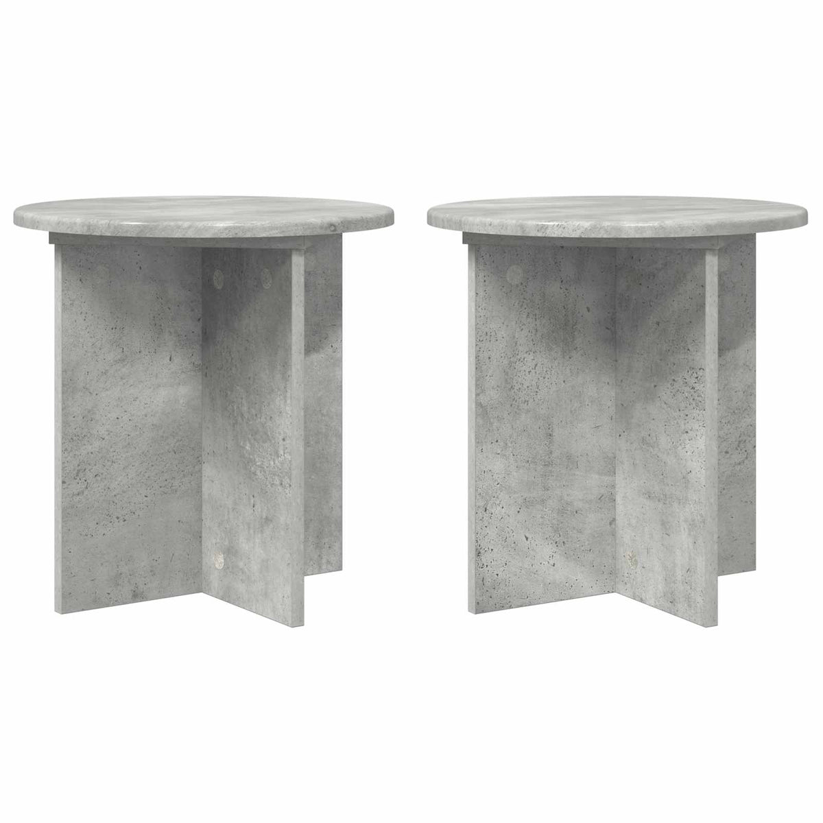 Plant Stand 2 pcs 40 x 40 x 40 cm Engineered Wood Width 40 cm Height 40 cm Concrete grey