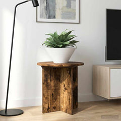 vidaXL Plant Stand 2 pcs Smoked Oak 40 x 40 x 40 cm Engineered Wood 1