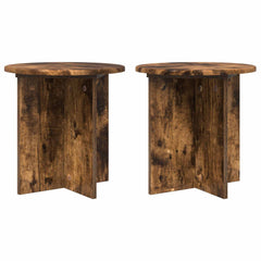 vidaXL Plant Stand 2 pcs Smoked Oak 40 x 40 x 40 cm Engineered Wood 2