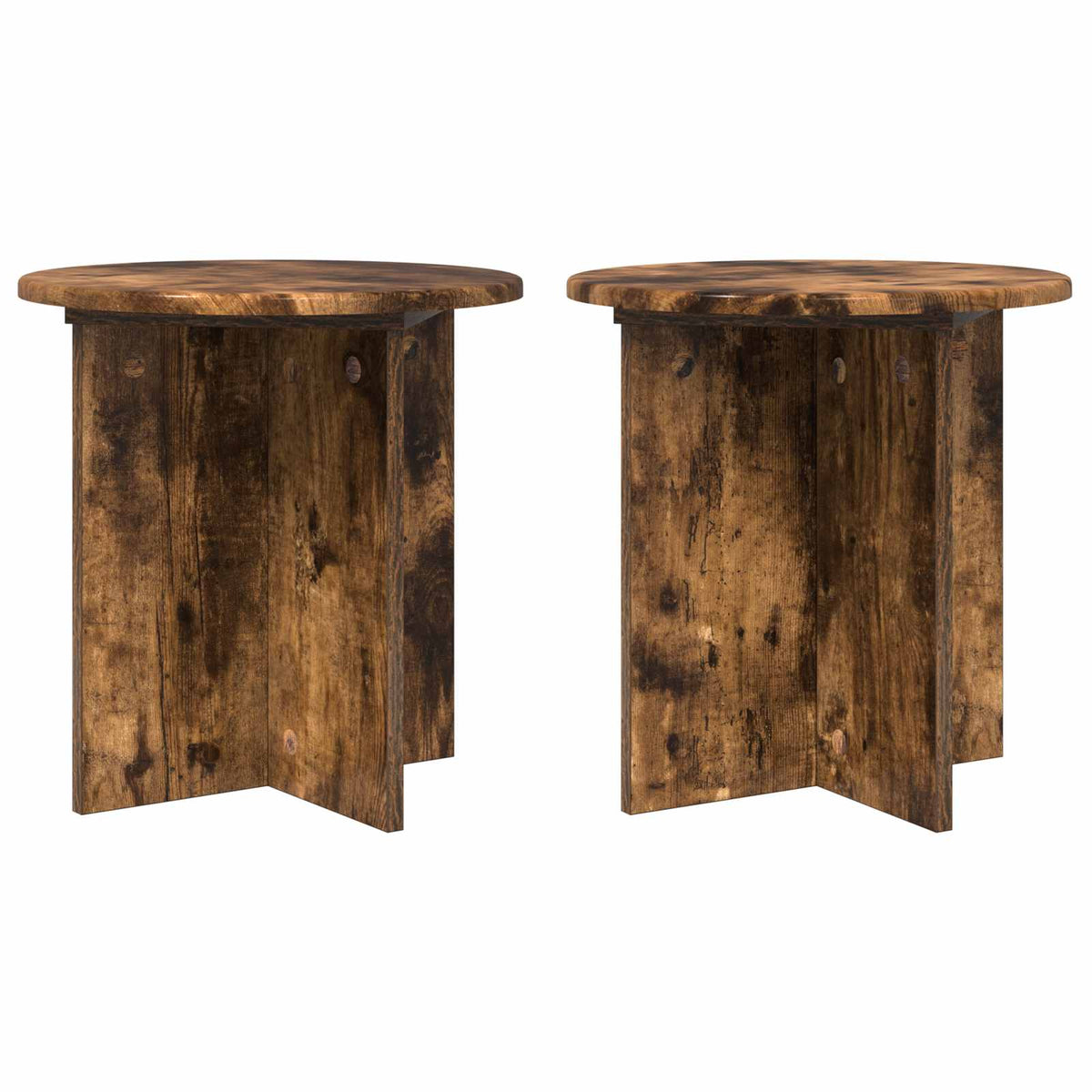Plant Stand 2 pcs 40 x 40 x 40 cm Engineered Wood Width 40 cm Height 40 cm Smoked oak