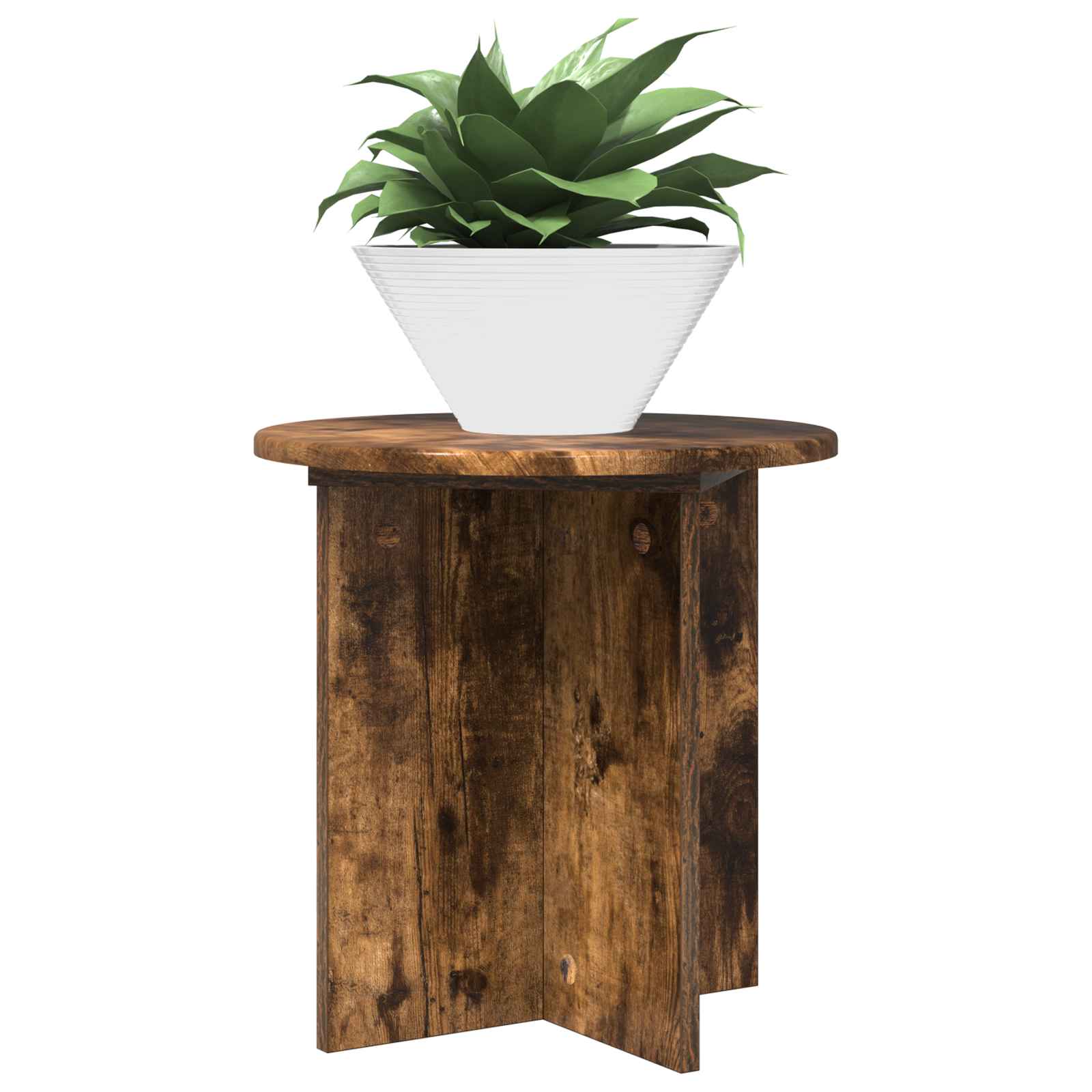 vidaXL Plant Stand 2 pcs Smoked Oak 40 x 40 x 40 cm Engineered Wood 3