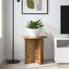 vidaXL Plant Stand 2 pcs Old Wood 40 x 40 x 40 cm Engineered Wood 1
