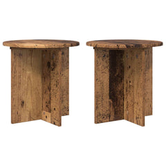 vidaXL Plant Stand 2 pcs Old Wood 40 x 40 x 40 cm Engineered Wood 2