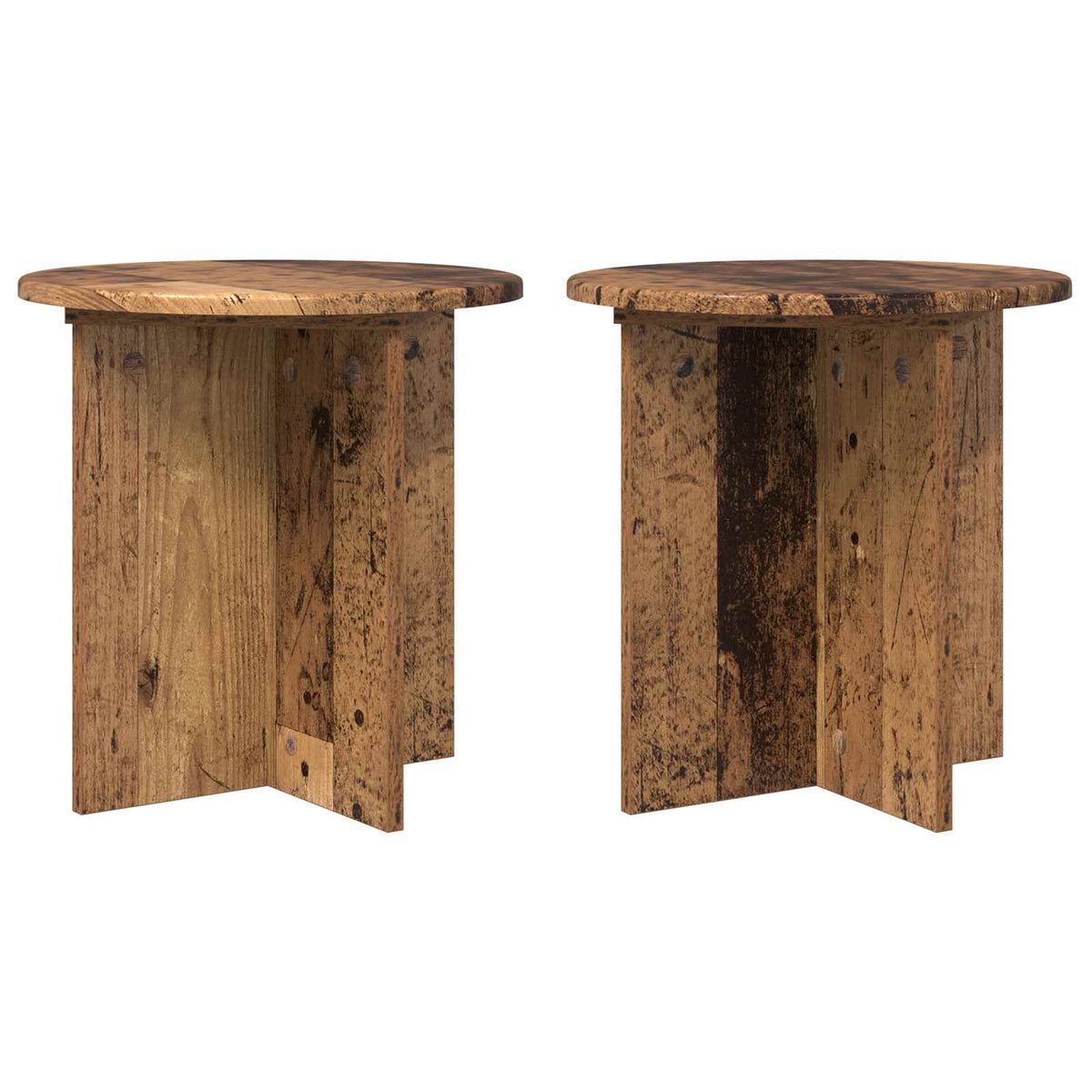 Plant Stand 2 pcs 40 x 40 x 40 cm Engineered Wood Width 40 cm Height 40 cm Old wood