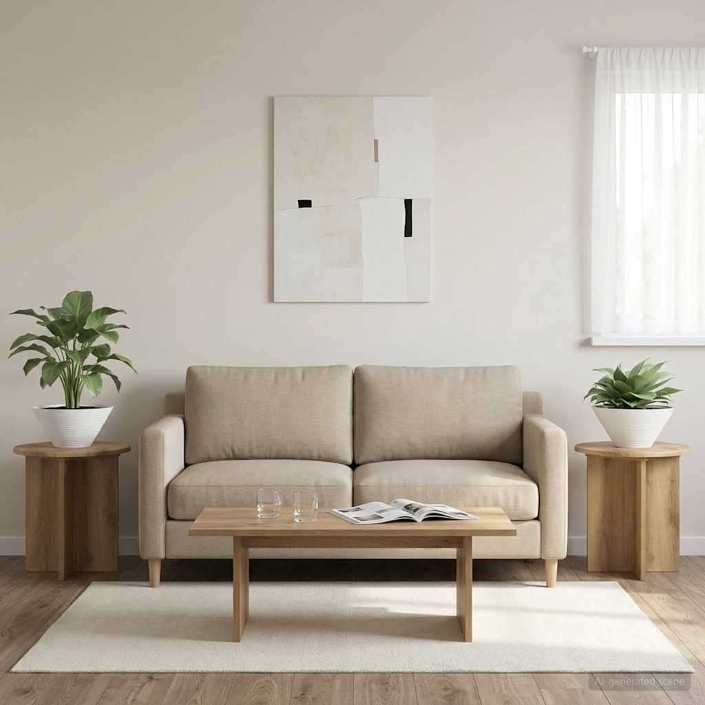 vidaXL Plant Stand 2 pcs Artisan Oak 40 x 40 x 40 cm Engineered Wood 4