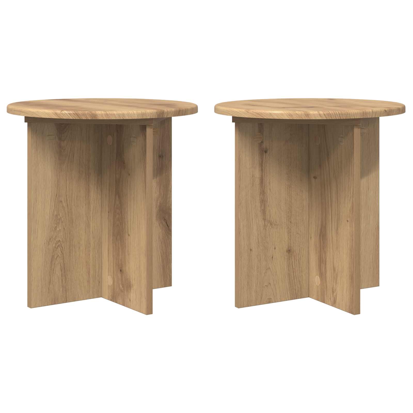 vidaXL Plant Stand 2 pcs Artisan Oak 40 x 40 x 40 cm Engineered Wood 2