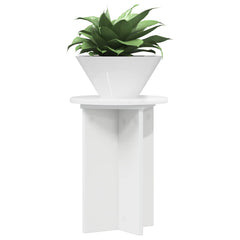 vidaXL Plant Stand 2 pcs High Gloss White Ø29.5 x 40 cm 3