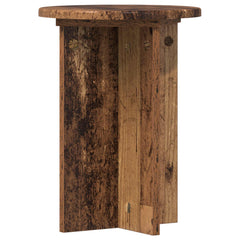 vidaXL Plant Stand 2 pcs Old Wood Ø29.5 x 40 cm Engineered Wood 5