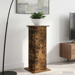 vidaXL Plant Stand Smoked Oak 30.5 x 30 x 80.5 cm Engineered Wood 4